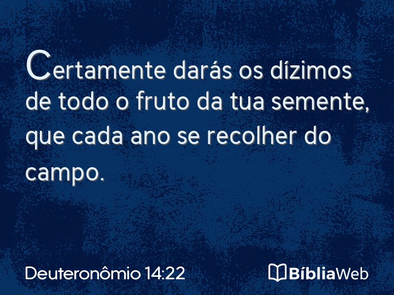Deuteronômio 14:22 em imagem para compartilhar