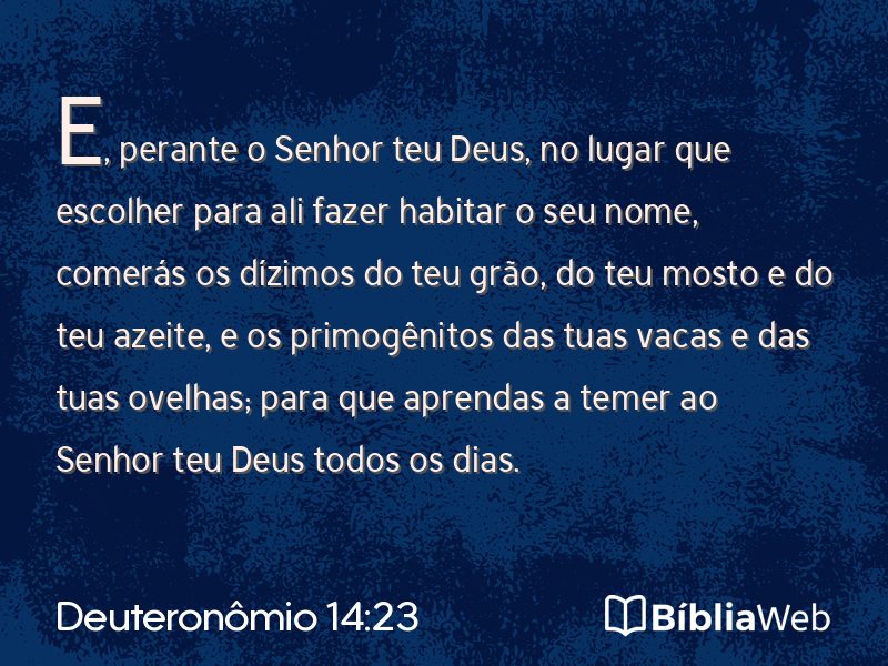 Deuteronômio 14:23 em imagem para compartilhar
