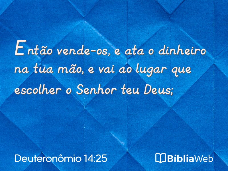 Deuteronômio 14:25 em imagem para compartilhar