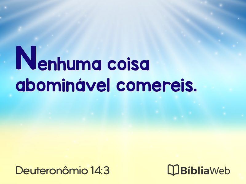 Deuteronômio 14:3 em imagem para compartilhar