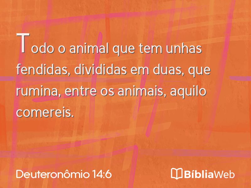 Deuteronômio 14:6 em imagem para compartilhar