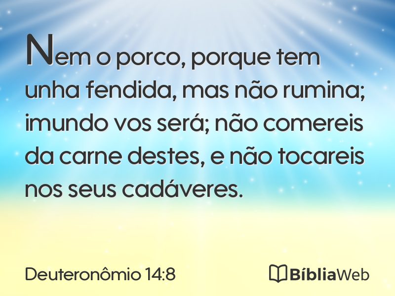Deuteronômio 14:8 em imagem para compartilhar