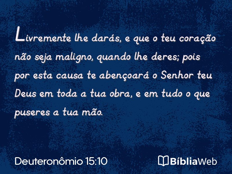 Deuteronômio 15:10 em imagem para compartilhar