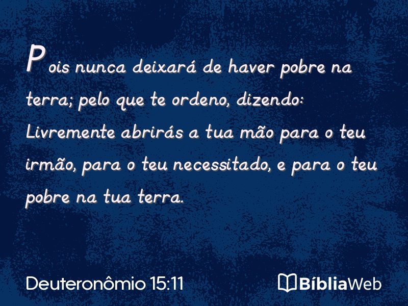 Deuteronômio 15:11 em imagem para compartilhar