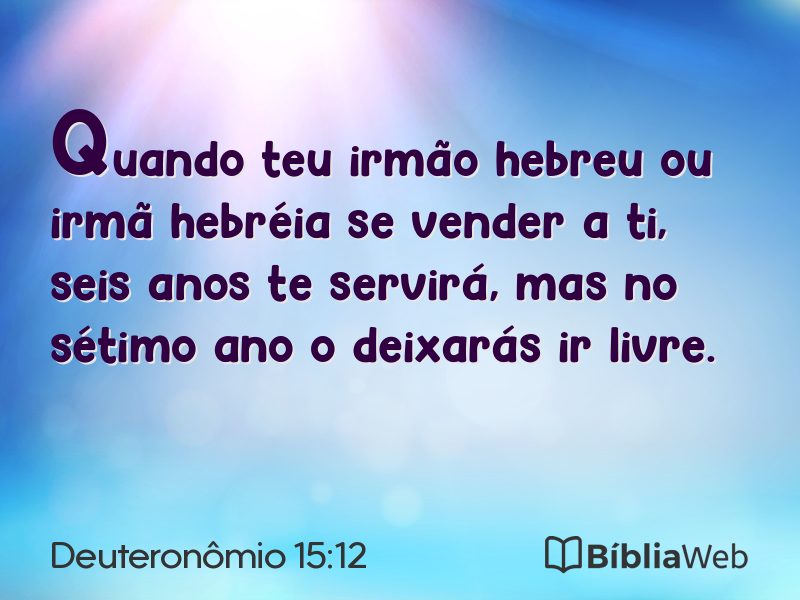 Deuteronômio 15:12 em imagem para compartilhar