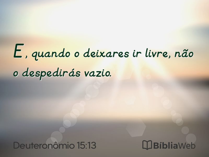 Deuteronômio 15:13 em imagem para compartilhar
