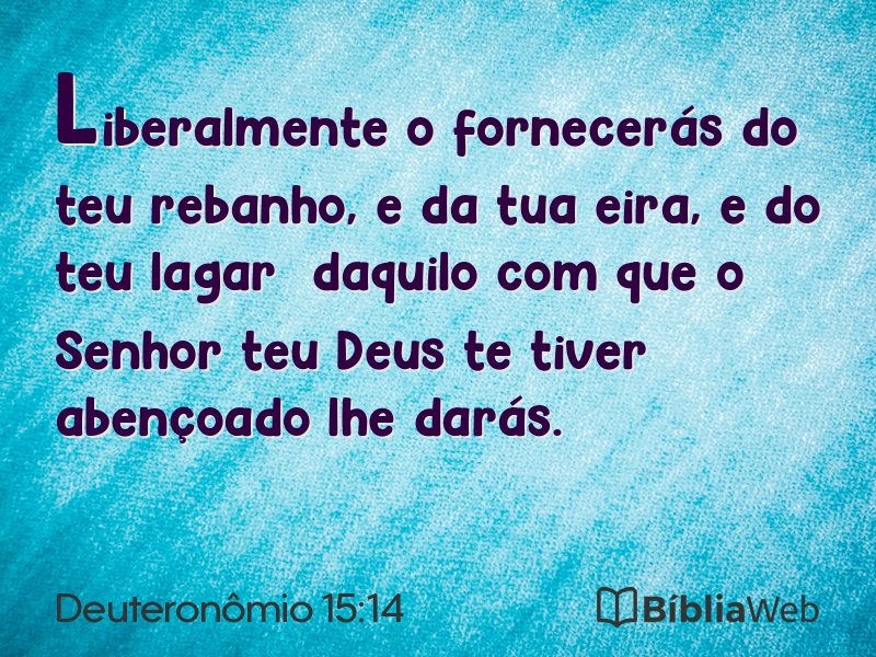 Deuteronômio 15:14 em imagem para compartilhar