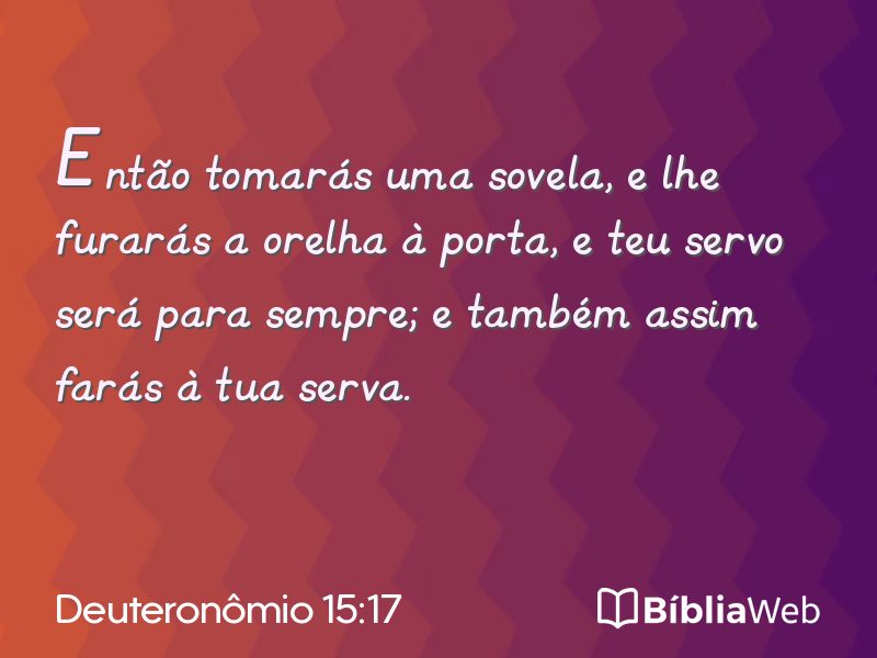 Deuteronômio 15:17 em imagem para compartilhar