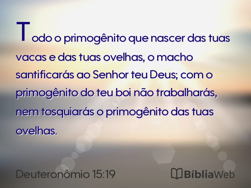 Deuteronômio 15:19 em imagem para compartilhar