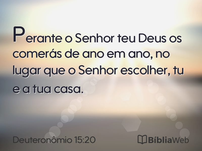 Deuteronômio 15:20 em imagem para compartilhar