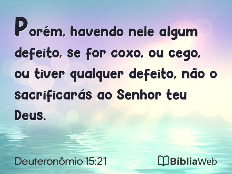 Deuteronômio 15:21 em imagem para compartilhar