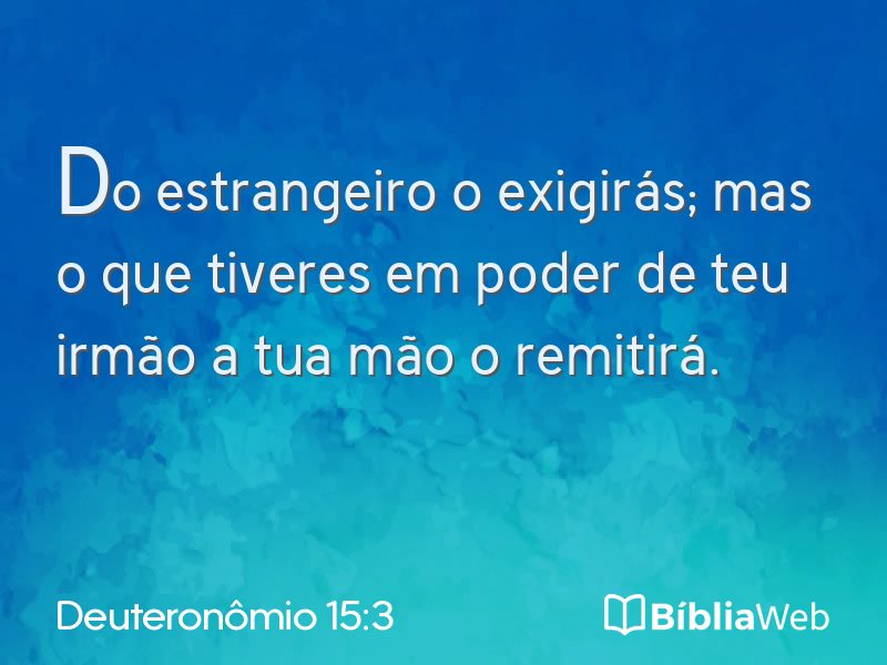 Deuteronômio 15:3 em imagem para compartilhar
