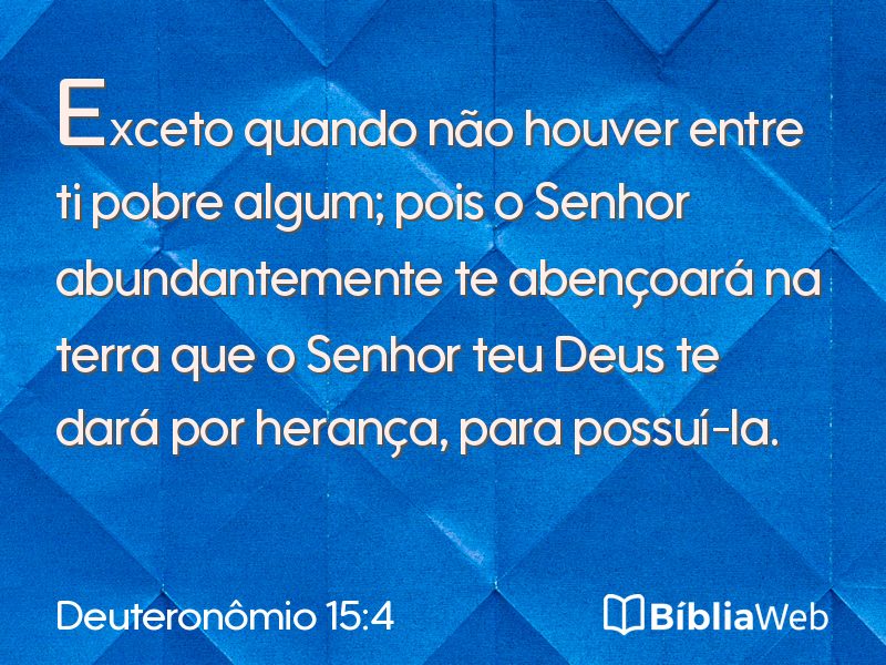 Deuteronômio 15:4 em imagem para compartilhar