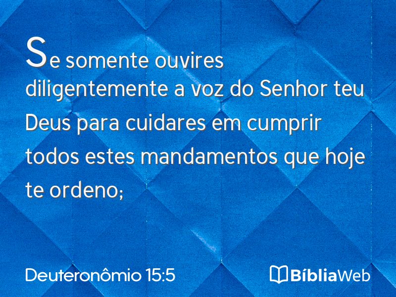 Deuteronômio 15:5 em imagem para compartilhar