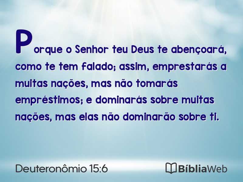 Deuteronômio 15:6 em imagem para compartilhar