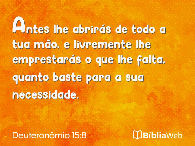 Deuteronômio 15:8 em imagem para compartilhar