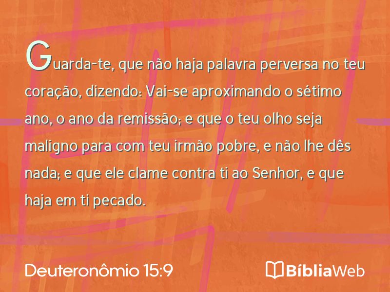 Deuteronômio 15:9 em imagem para compartilhar