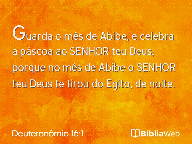 Deuteronômio 16:1 em imagem para compartilhar