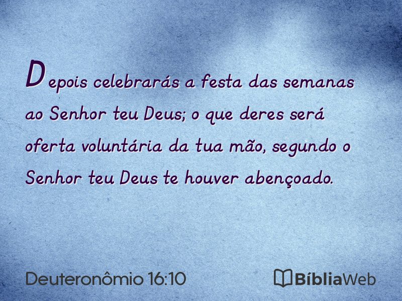 Deuteronômio 16:10 em imagem para compartilhar