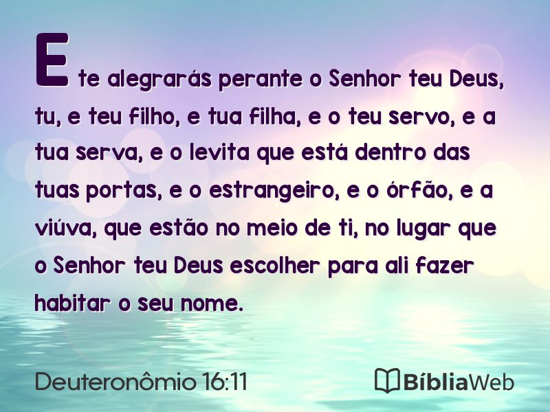Deuteronômio 16:11 em imagem para compartilhar