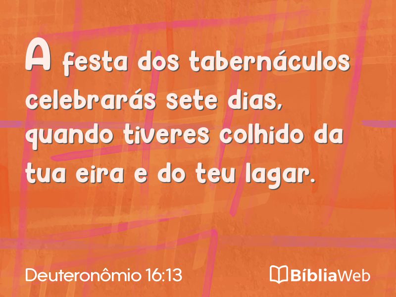 Deuteronômio 16:13 em imagem para compartilhar