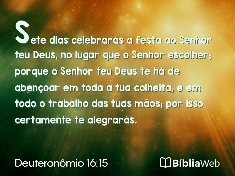 Deuteronômio 16:15 em imagem para compartilhar