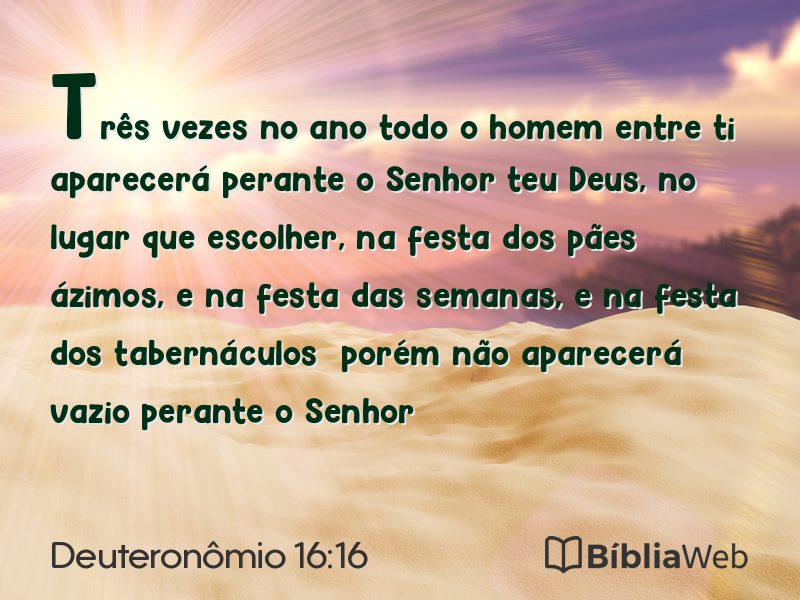 Deuteronômio 16:16 em imagem para compartilhar