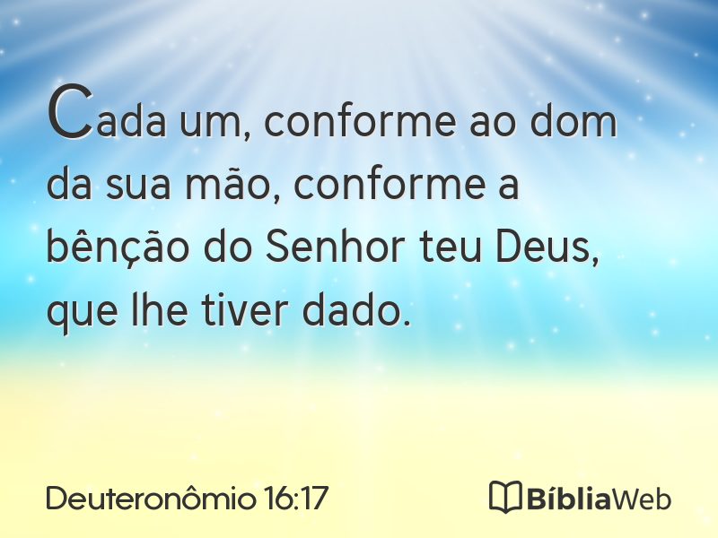 Deuteronômio 16:17 em imagem para compartilhar