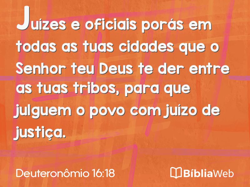 Deuteronômio 16:18 em imagem para compartilhar