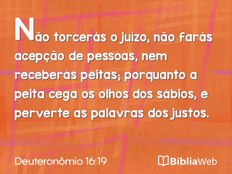 Deuteronômio 16:19 em imagem para compartilhar