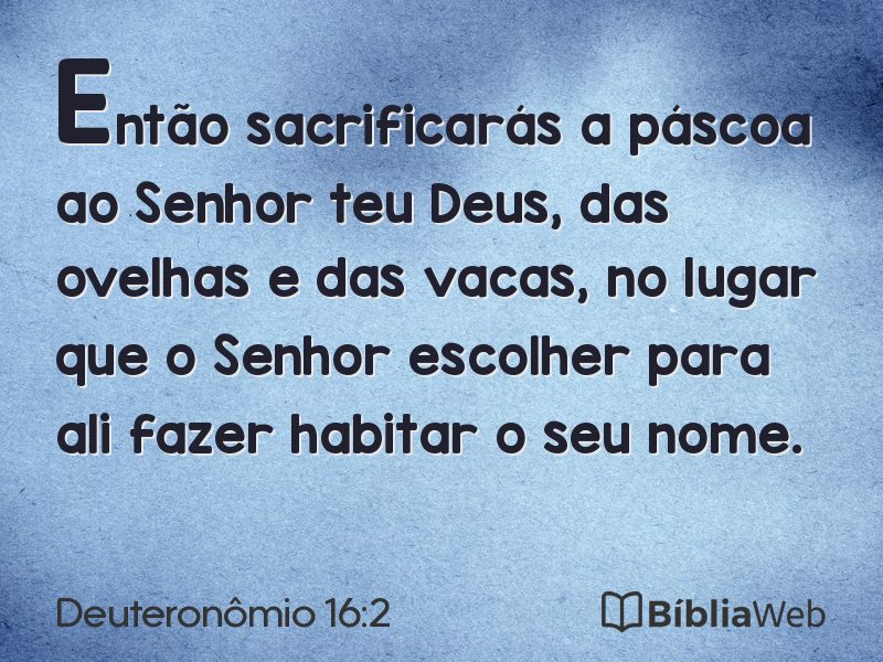 Deuteronômio 16:2 em imagem para compartilhar