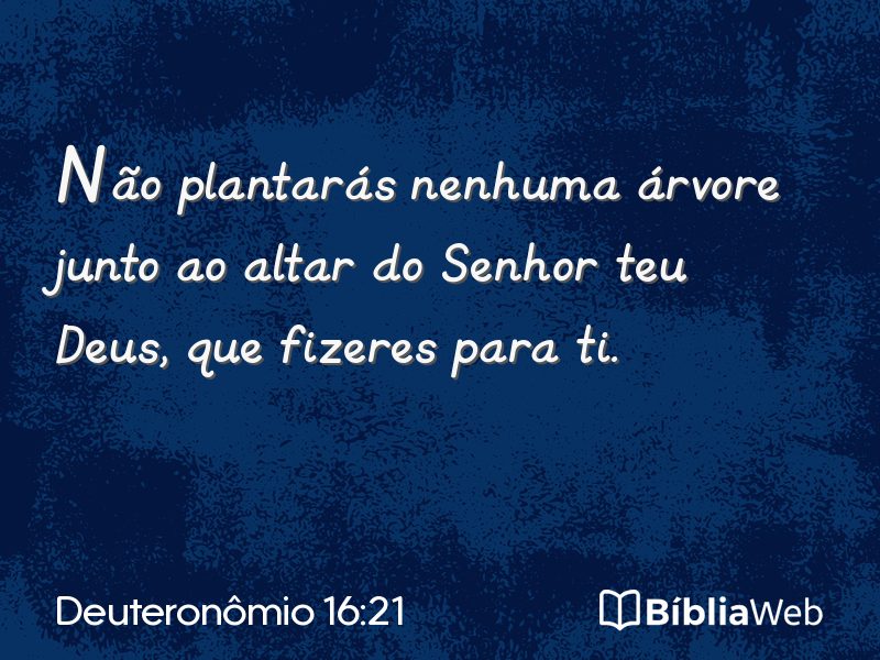 Deuteronômio 16:21 em imagem para compartilhar