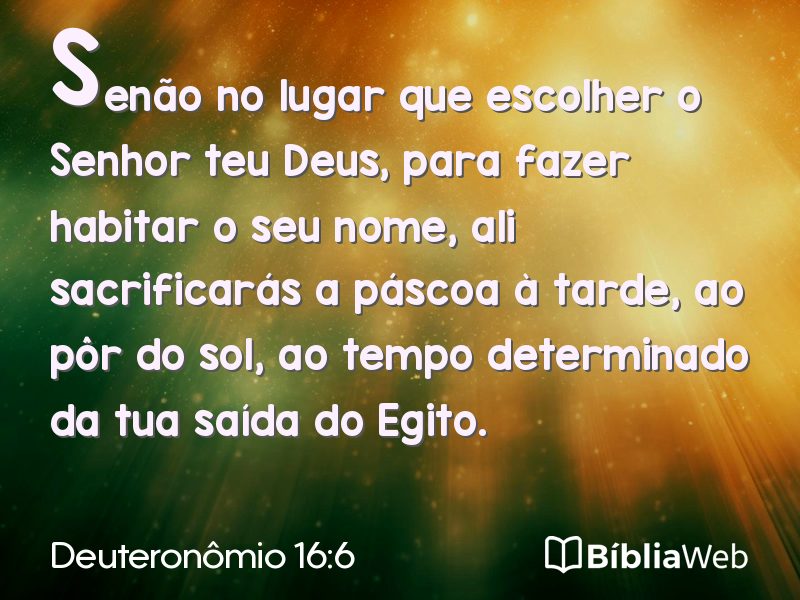 Deuteronômio 16:6 em imagem para compartilhar