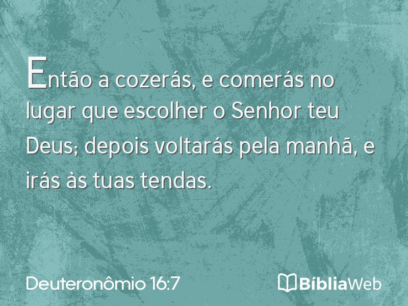Deuteronômio 16:7 em imagem para compartilhar
