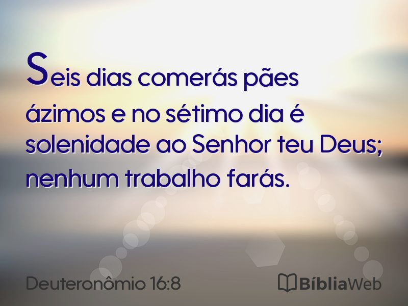 Deuteronômio 16:8 em imagem para compartilhar