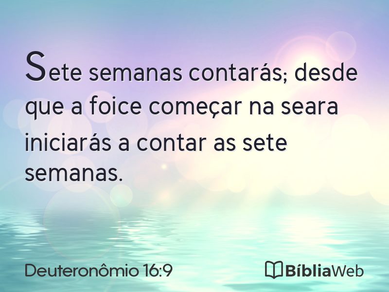 Deuteronômio 16:9 em imagem para compartilhar
