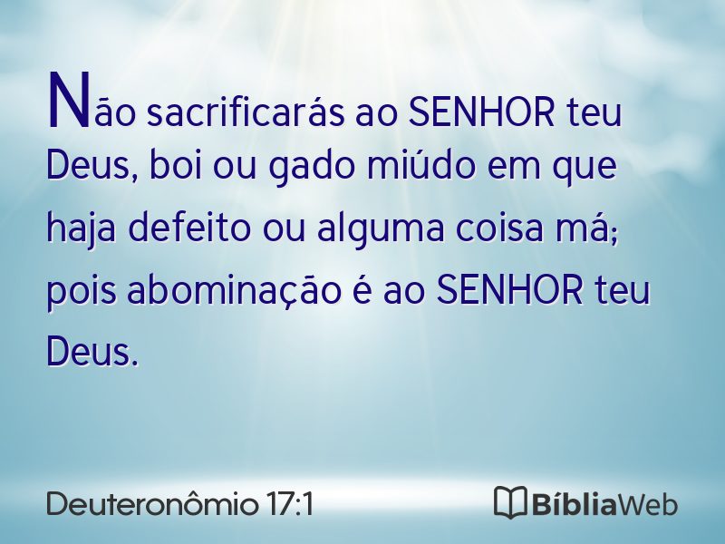 Deuteronômio 17:1 em imagem para compartilhar