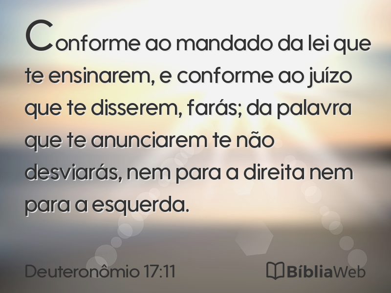 Deuteronômio 17:11 em imagem para compartilhar