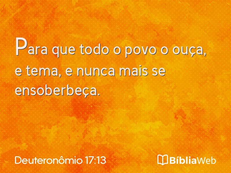 Deuteronômio 17:13 em imagem para compartilhar