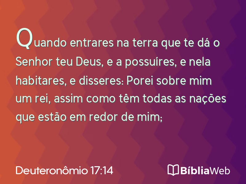 Deuteronômio 17:14 em imagem para compartilhar