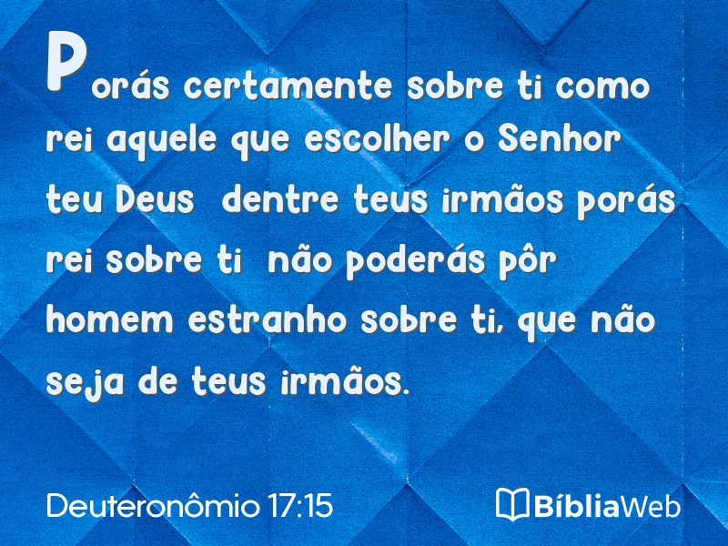 Deuteronômio 17:15 em imagem para compartilhar