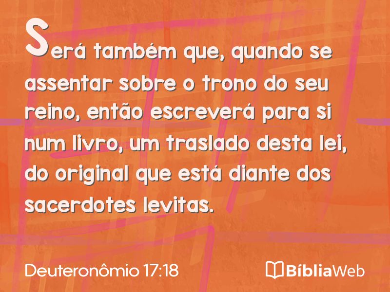 Deuteronômio 17:18 em imagem para compartilhar