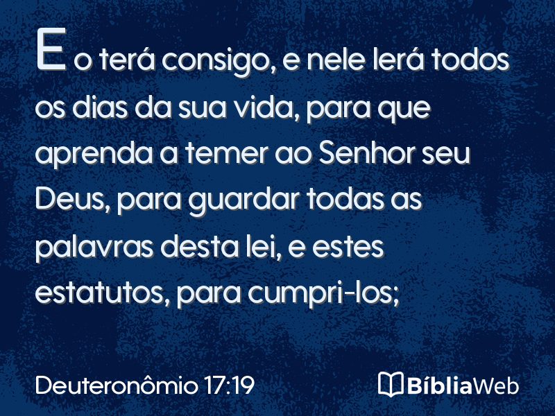 Deuteronômio 17:19 em imagem para compartilhar