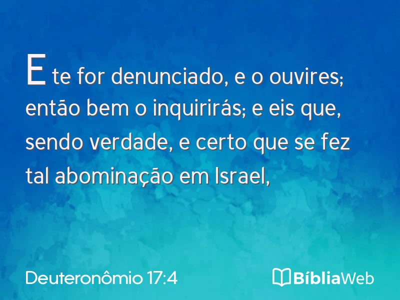 Deuteronômio 17:4 em imagem para compartilhar