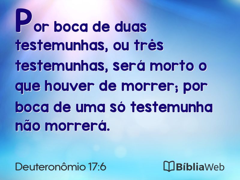 Deuteronômio 17:6 em imagem para compartilhar