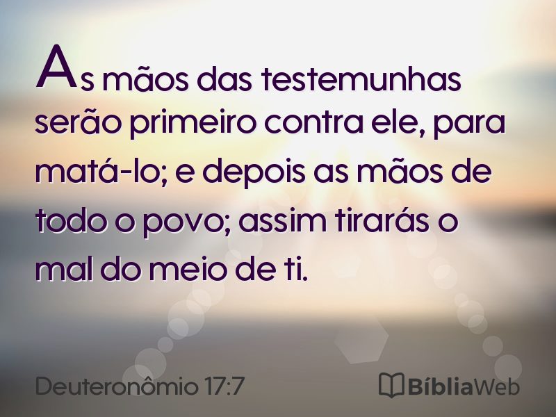 Deuteronômio 17:7 em imagem para compartilhar