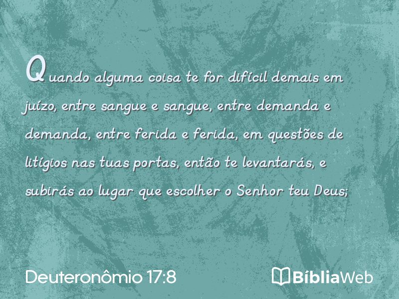 Deuteronômio 17:8 em imagem para compartilhar
