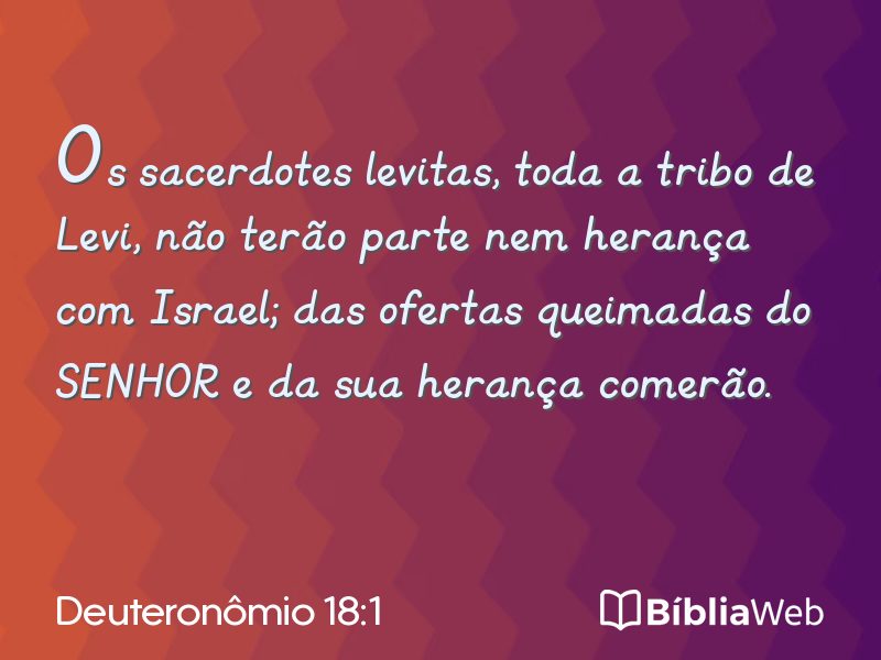 Deuteronômio 18:1 em imagem para compartilhar