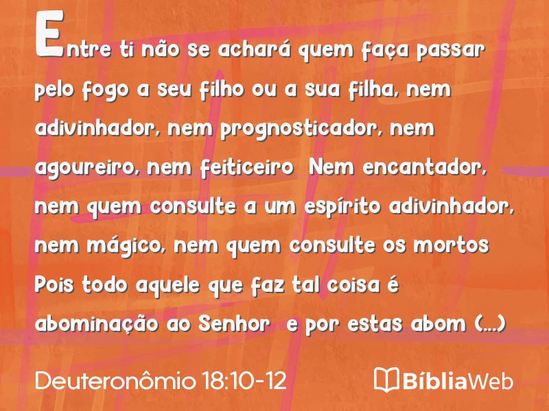 Deuteronômio 18:10-12 em imagem para compartilhar