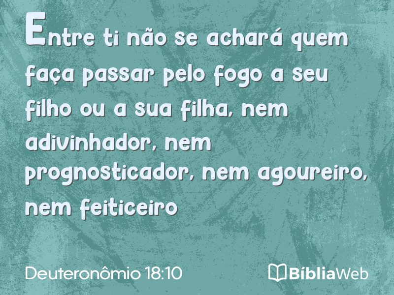 Deuteronômio 18:10 em imagem para compartilhar
